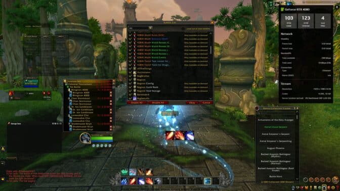 CurseForge WoW Addson on GeForce NOW